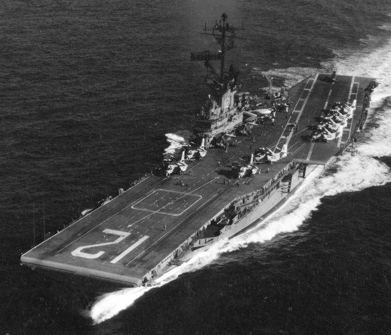 cva cvs 12 uss hornet essex class aircraft carrier us navy 1967