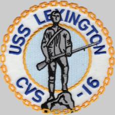 cva cvs 16 uss lexington insignia crest patch badge essex class aircraft carrier us navy