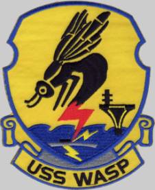 cva cvs 18 uss wasp insignia crest patch badge essex class aircraft carrier us navy