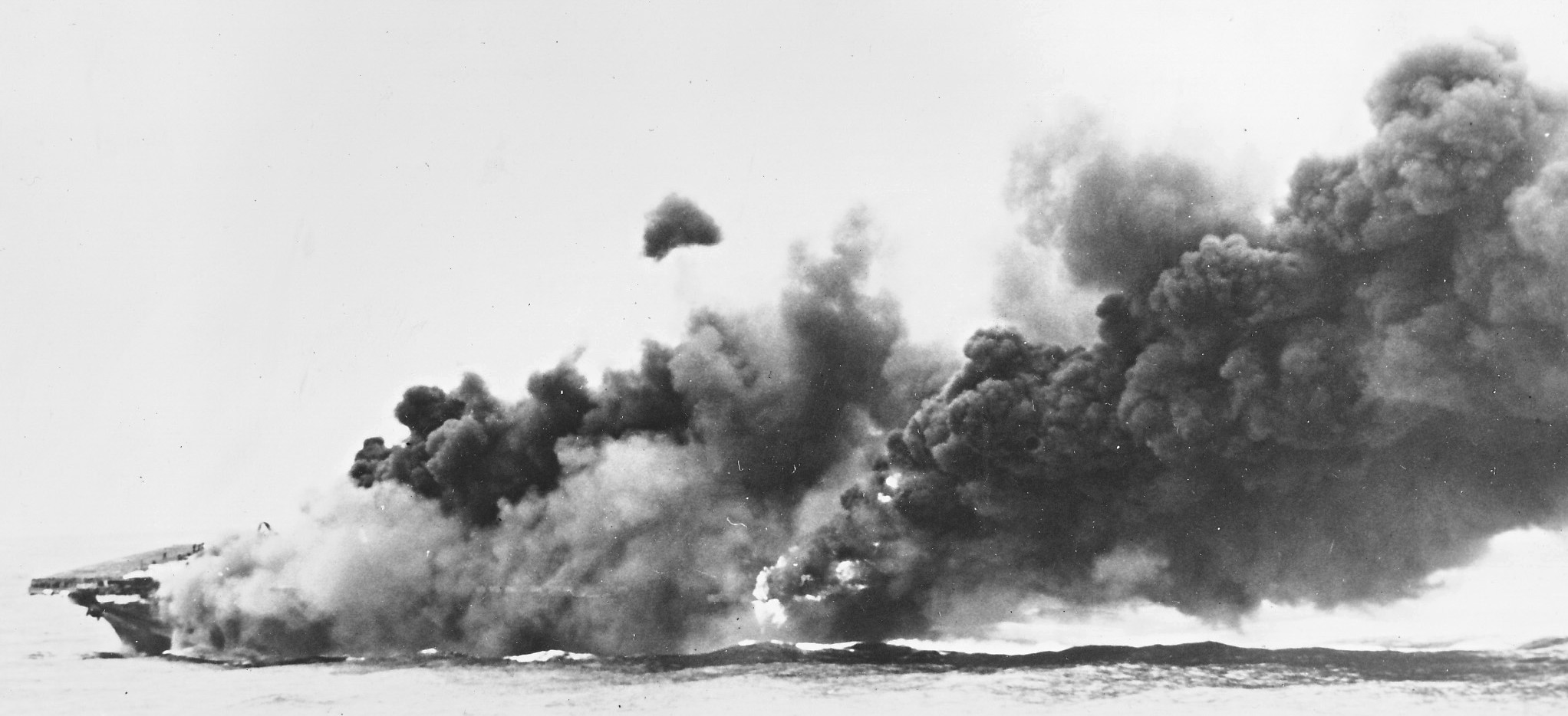 cva-19 uss hancock cv essex class aircraft carrier hit by kamikaze aircraft japan wwii 09