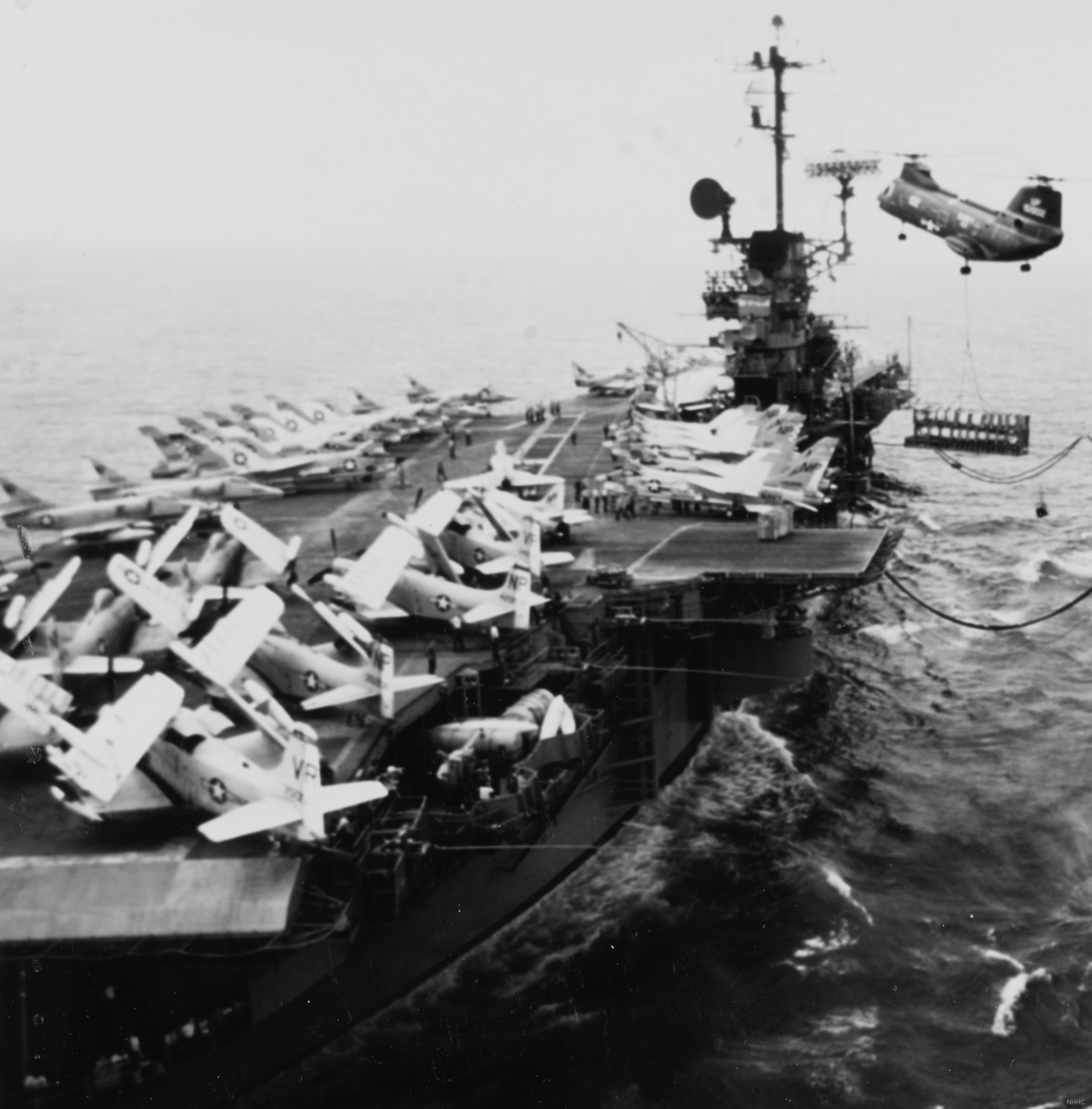 cva-19 uss hancock cv essex class aircraft carrier air wing cvw-21 us navy 46