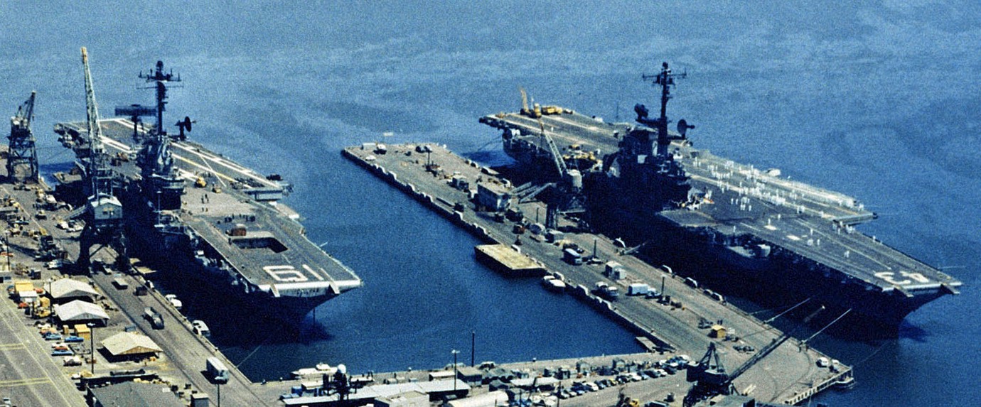 cva-19 uss hancock cv essex class aircraft carrier us navy hunters point naval shipyard san francisco