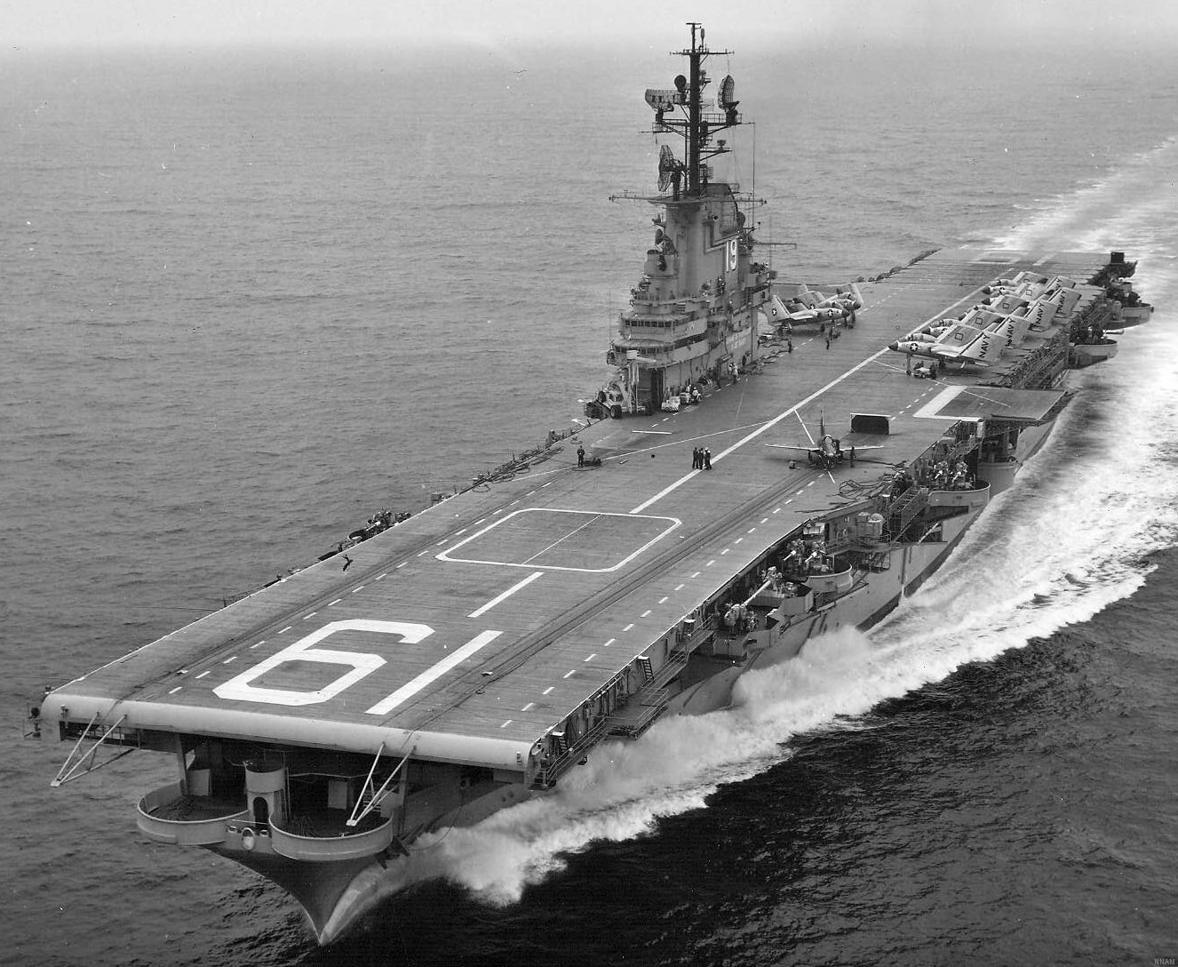 cva-19 uss hancock cv essex class aircraft carrier air group cvg-12 57