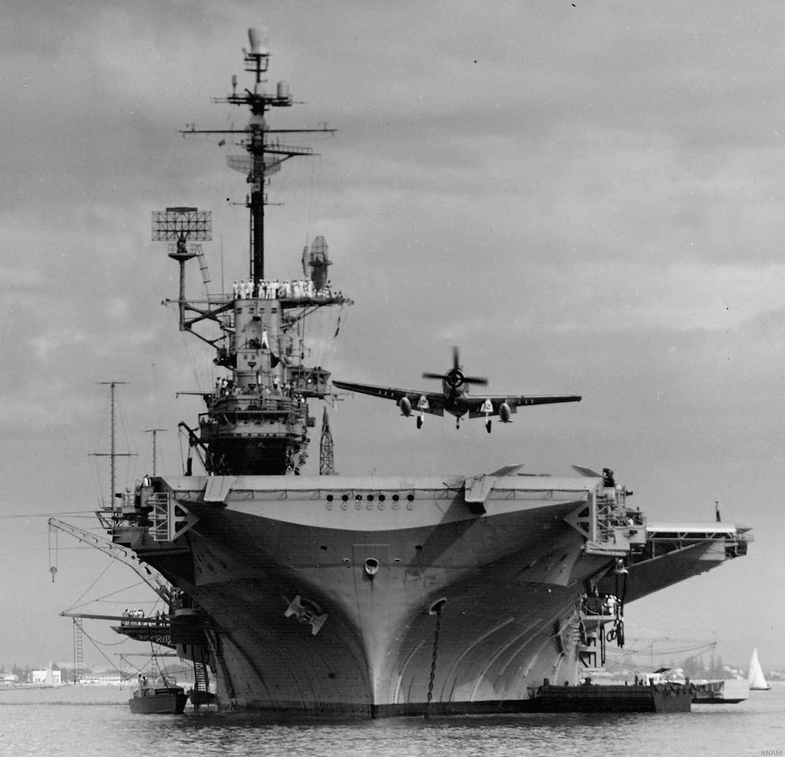 cva-19 uss hancock cv essex class aircraft carrier manila bay philippines