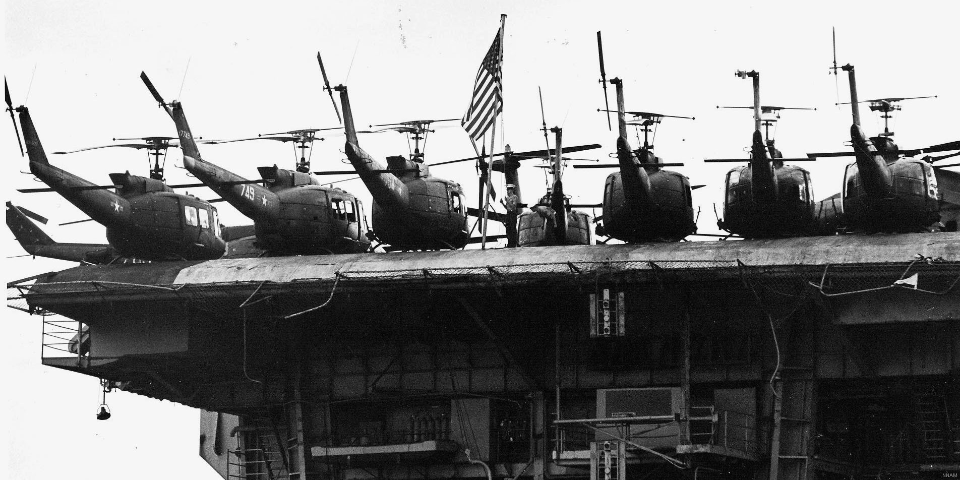 cva-19 uss hancock cv essex class aircraft carrier us navy operation frequent wind evacuation saigon vietnam 1975 106
