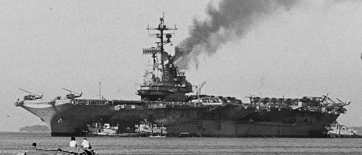 cva-19 uss hancock cv essex class aircraft carrier us navy operation frequent wind evacuation saigon vietnam 1975 108