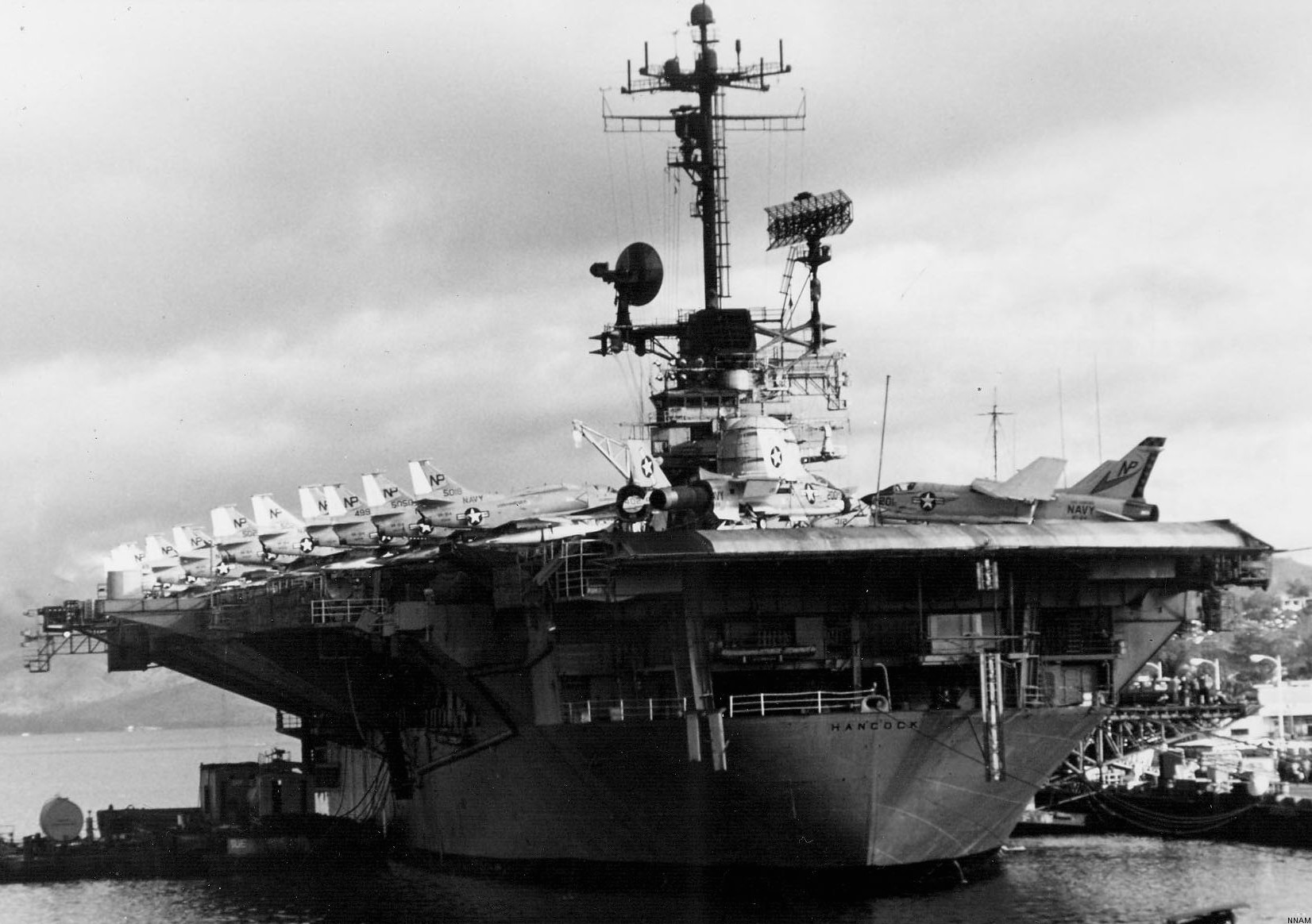 cva-19 uss hancock cv essex class aircraft carrier air wing cvw-21 us navy 111 subic bay philippines