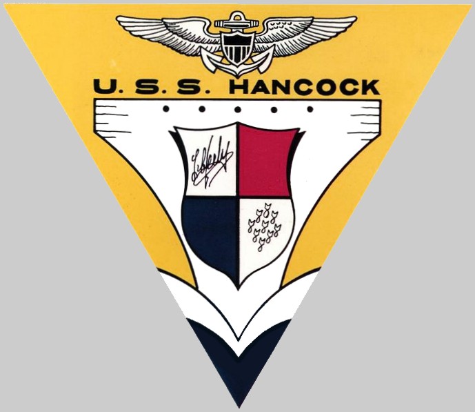 cva-19 uss hancock insignia crest patch badge essex class aircraft carrier us navy 02x