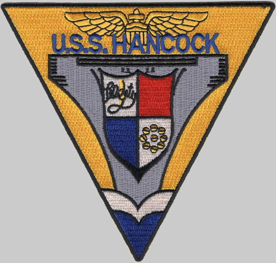 cv-19 uss hancock insignia crest patch badge essex class aircraft carrier us navy 02p