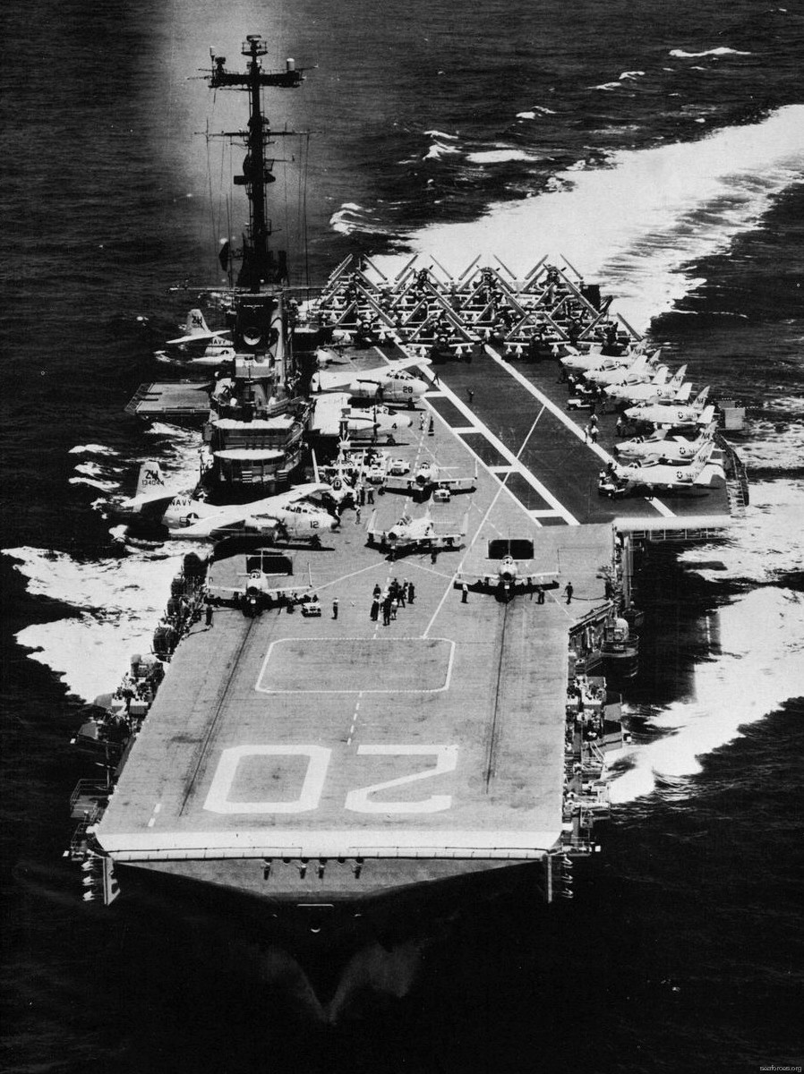 cva-20 uss bennington essex class aircraft carrier navy 05 atg-1 embarked