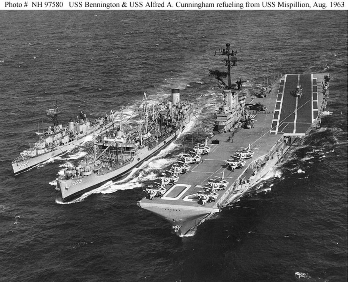 cva-20 uss bennington essex class aircraft carrier navy 18 1963