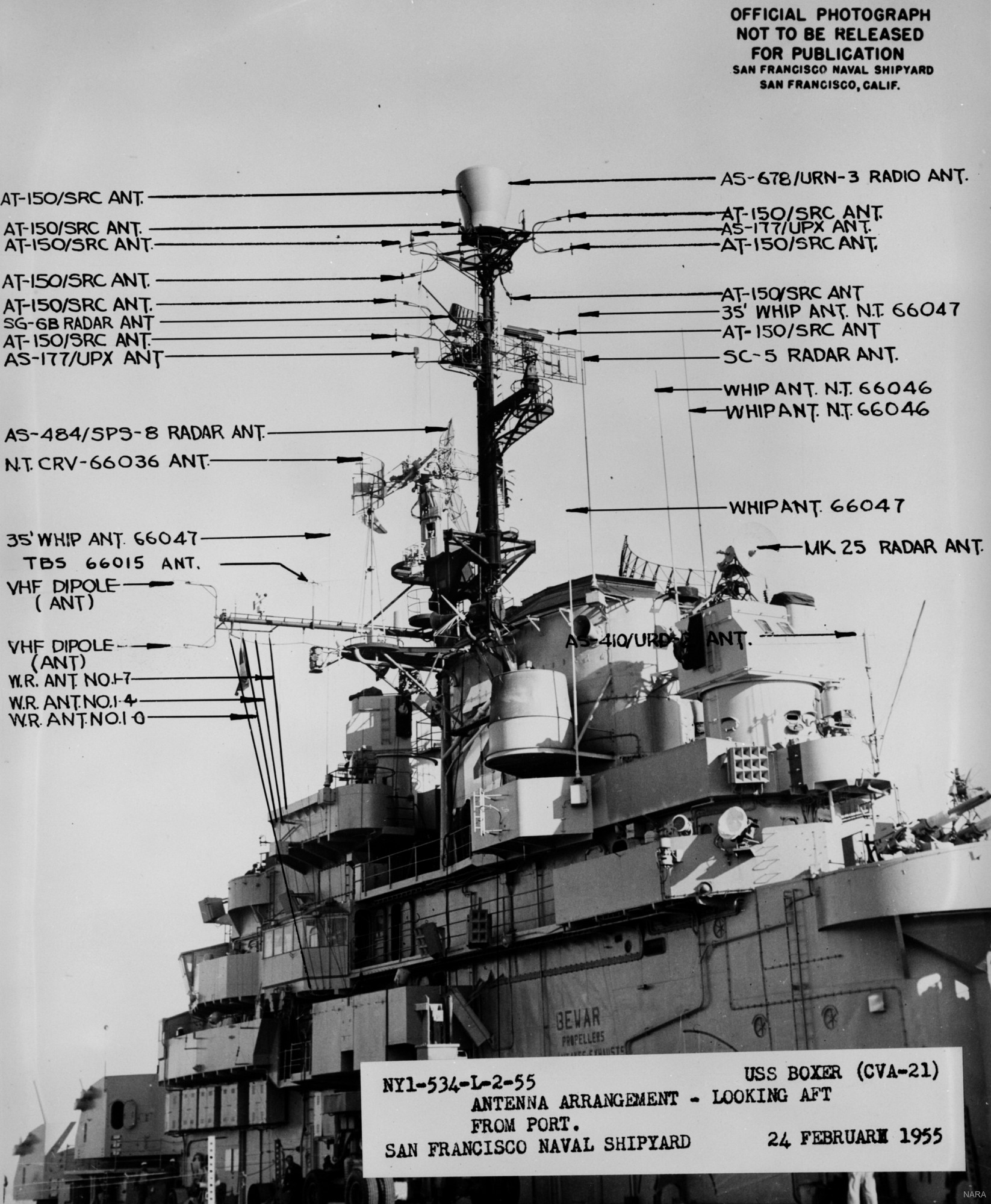 cva-21 uss boxer essex class aircraft carrier us navy cvg san francisco naval shipyard 28