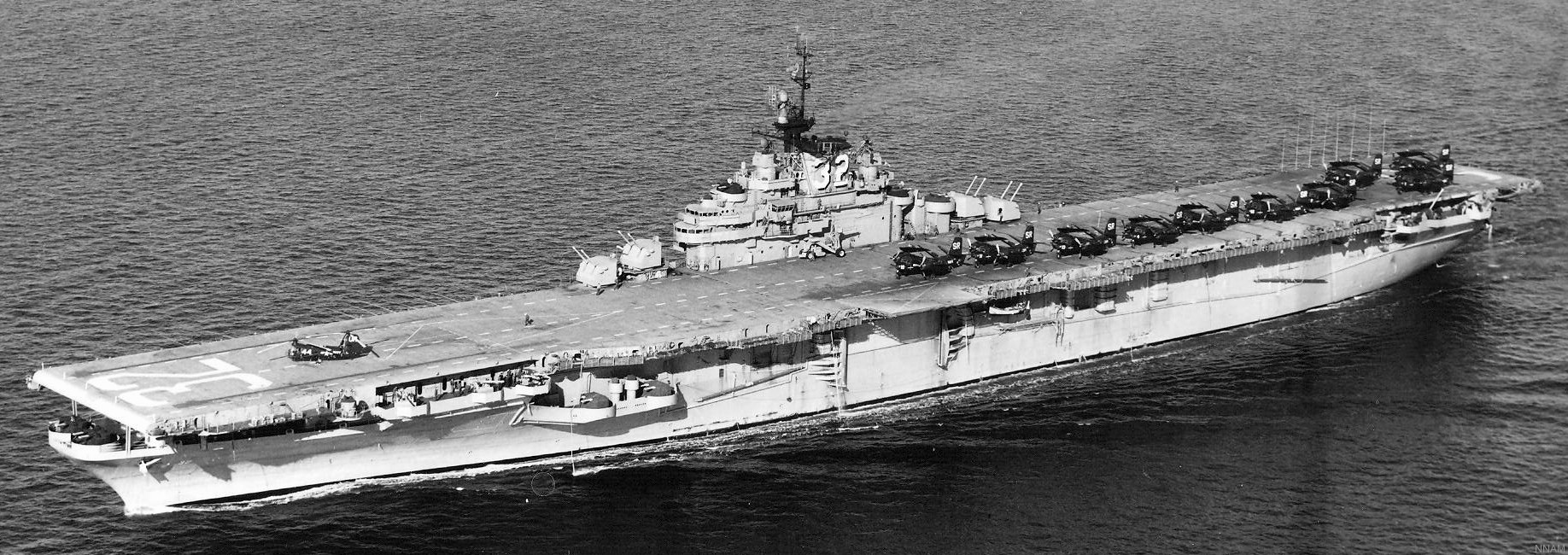 cvs-32 uss leyte essex class anti submarine aircraft carrier us navy 32