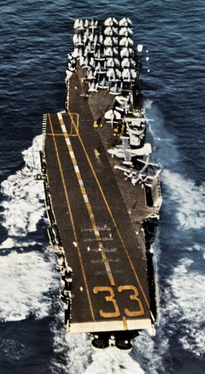 cva-33 uss kearsarge essex class aircraft carrier air task group atg-3 27