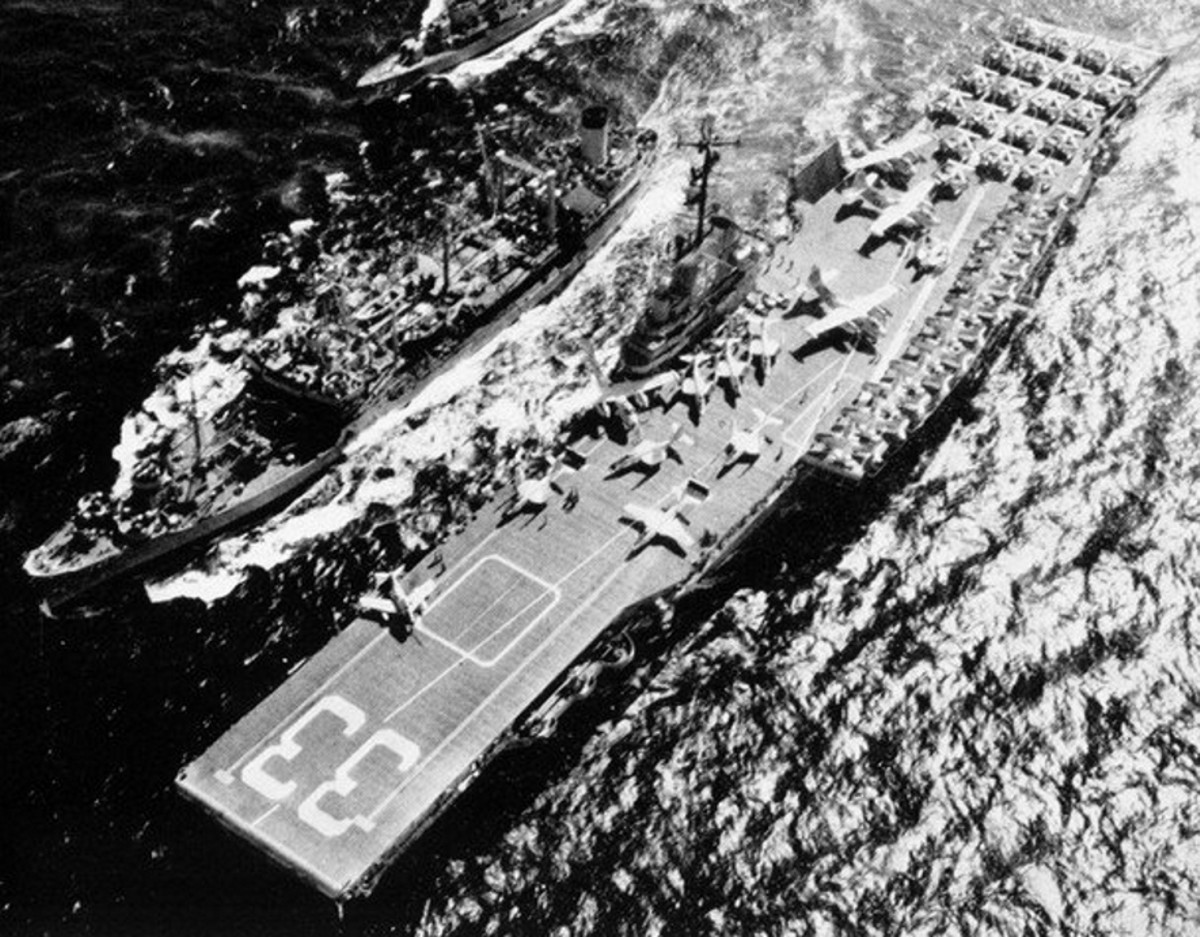 cva-33 uss kearsarge essex class aircraft carrier air task group atg-3 42