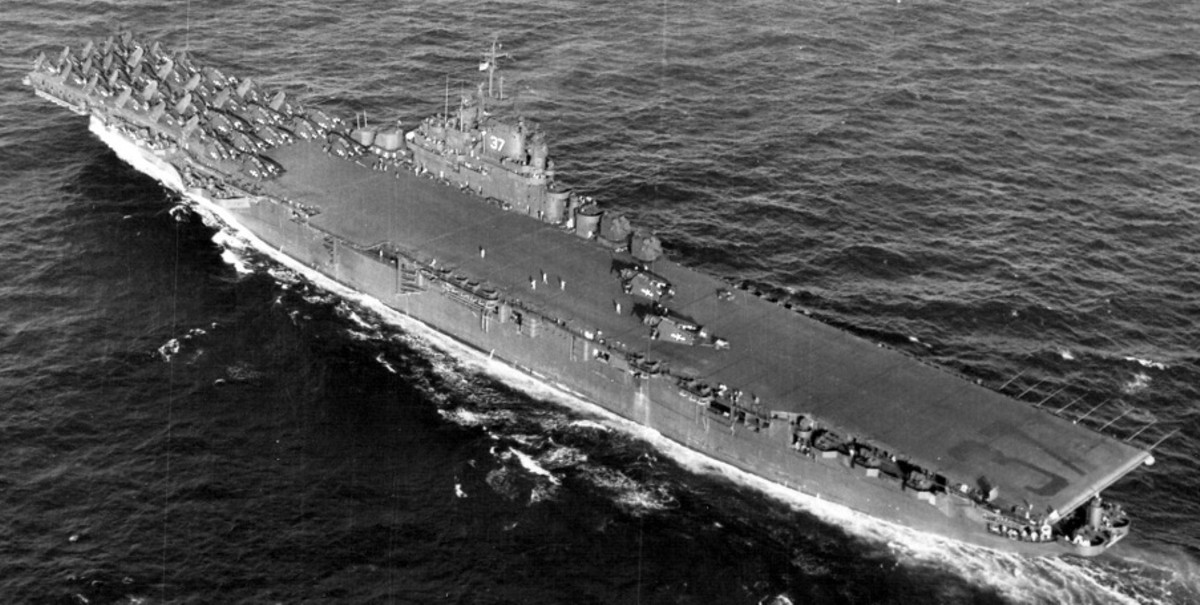cv-37 uss princeton essex class aircraft carrier us navy 12