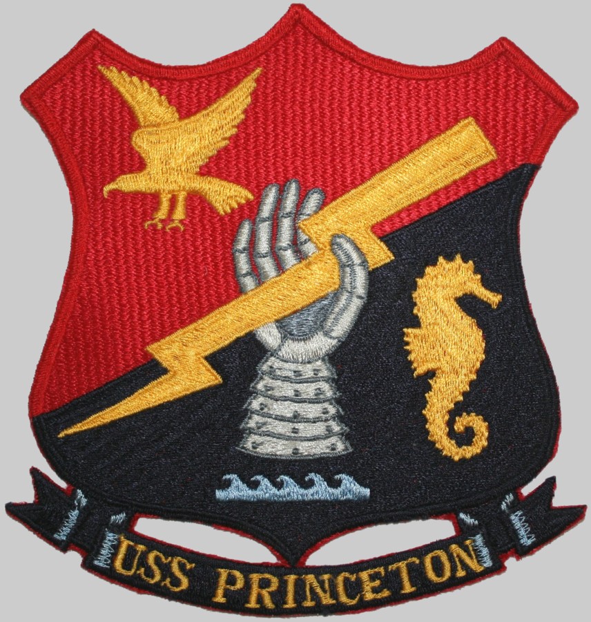 cv-37 lph-5 uss princeton insignia crest patch badge us navy aircraft carrier amphibious assault ship 02p