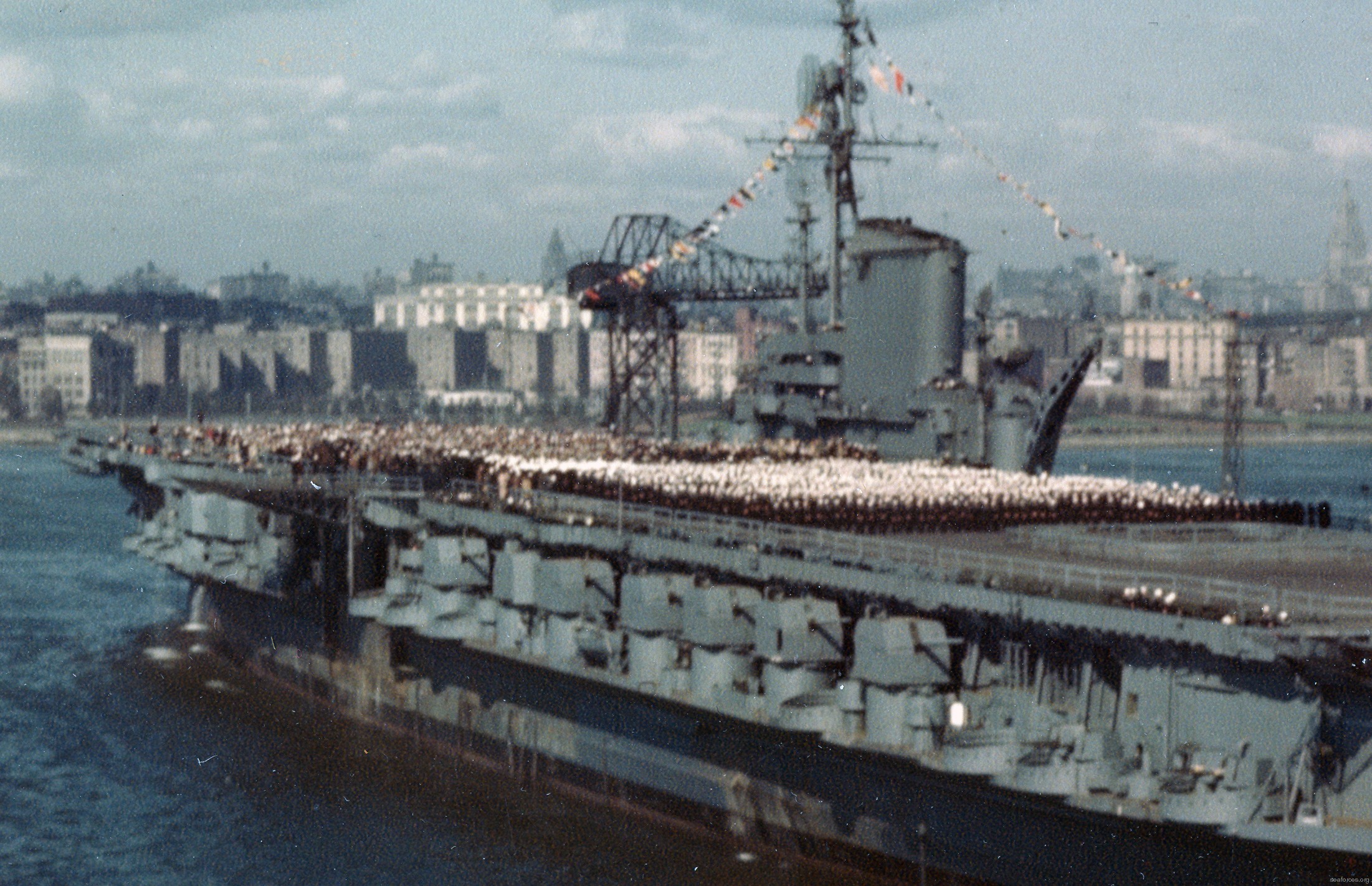 cvb-42 uss franklin d. roosevelt midway class aircraft carrier 03 commissioning ceremony