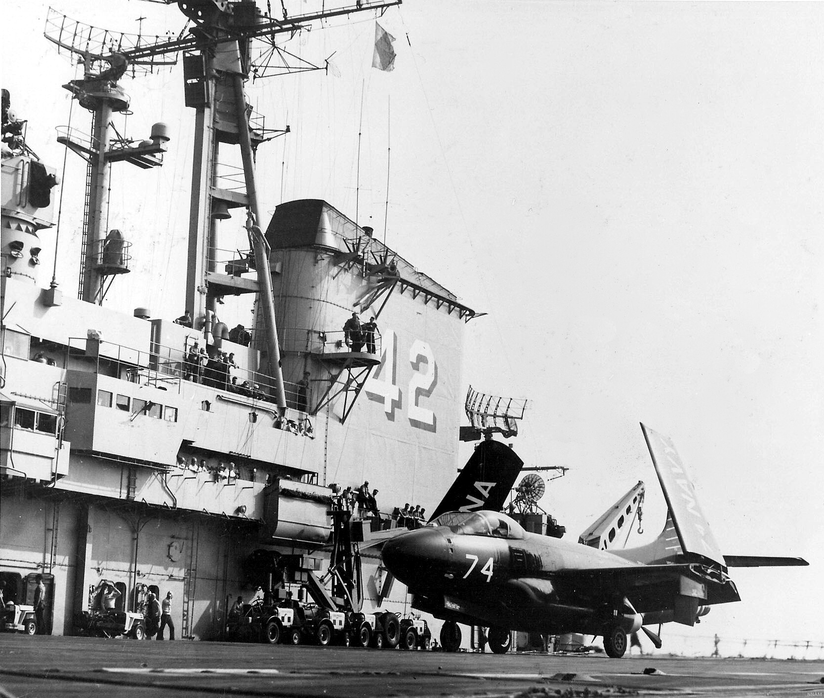 cvb-42 uss franklin d. roosevelt midway class aircraft carrier 13 f3d-2 skyknight vc-4