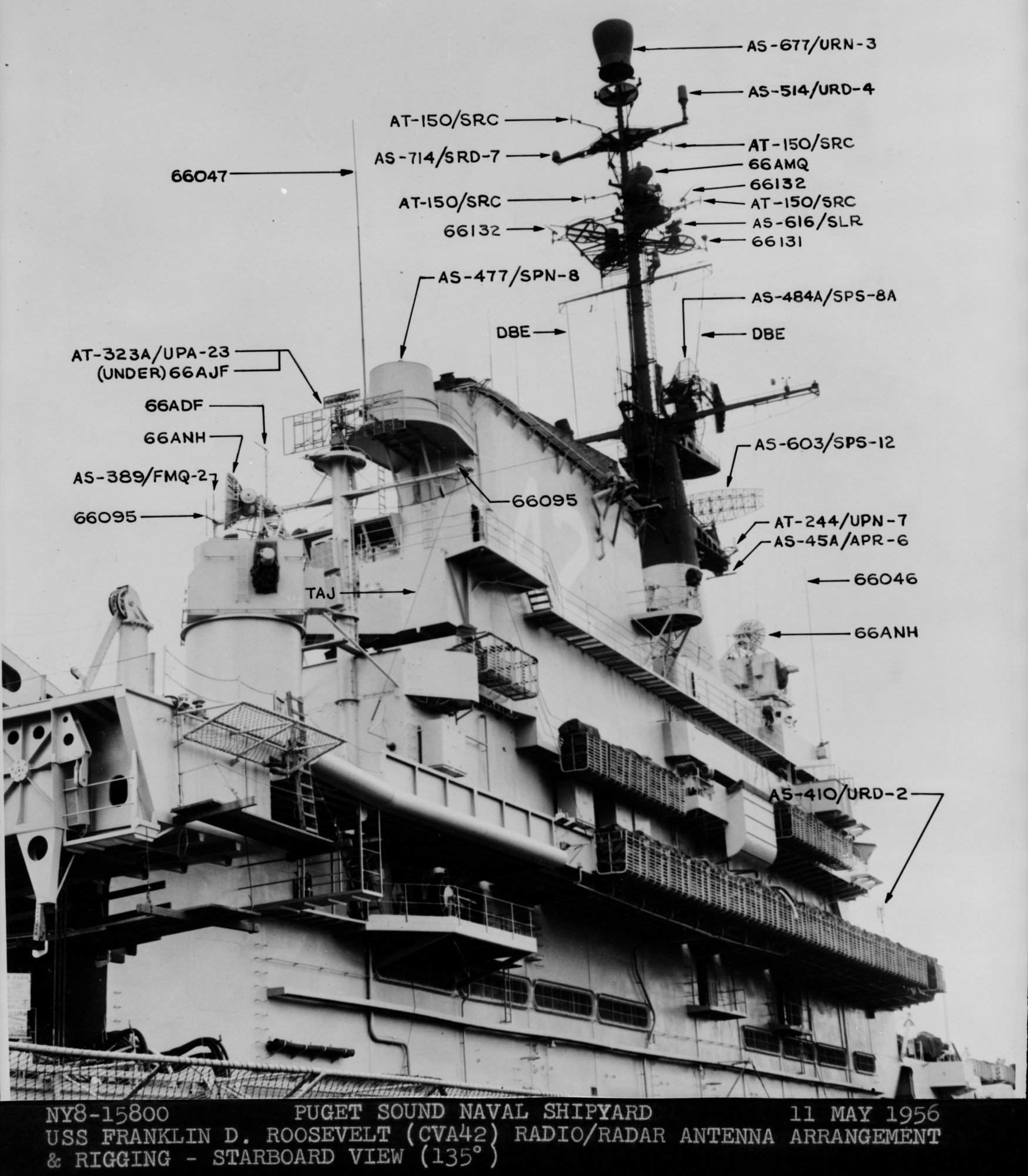 cva-42 uss franklin d. roosevelt midway class aircraft carrier 59