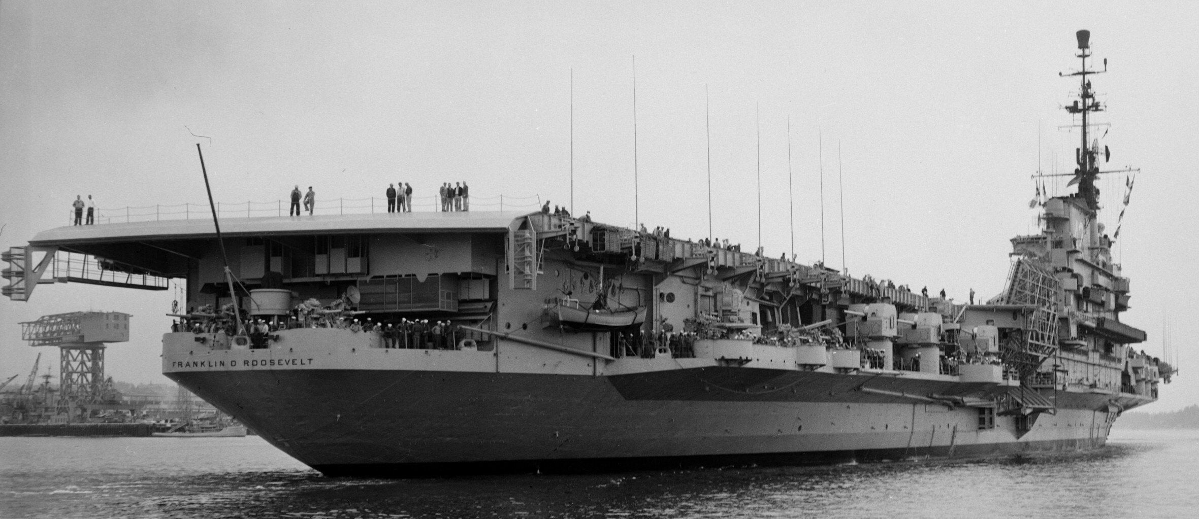 cva-42 uss franklin d. roosevelt midway class aircraft carrier 73 scb-110 conversion puget sound naval shipyard