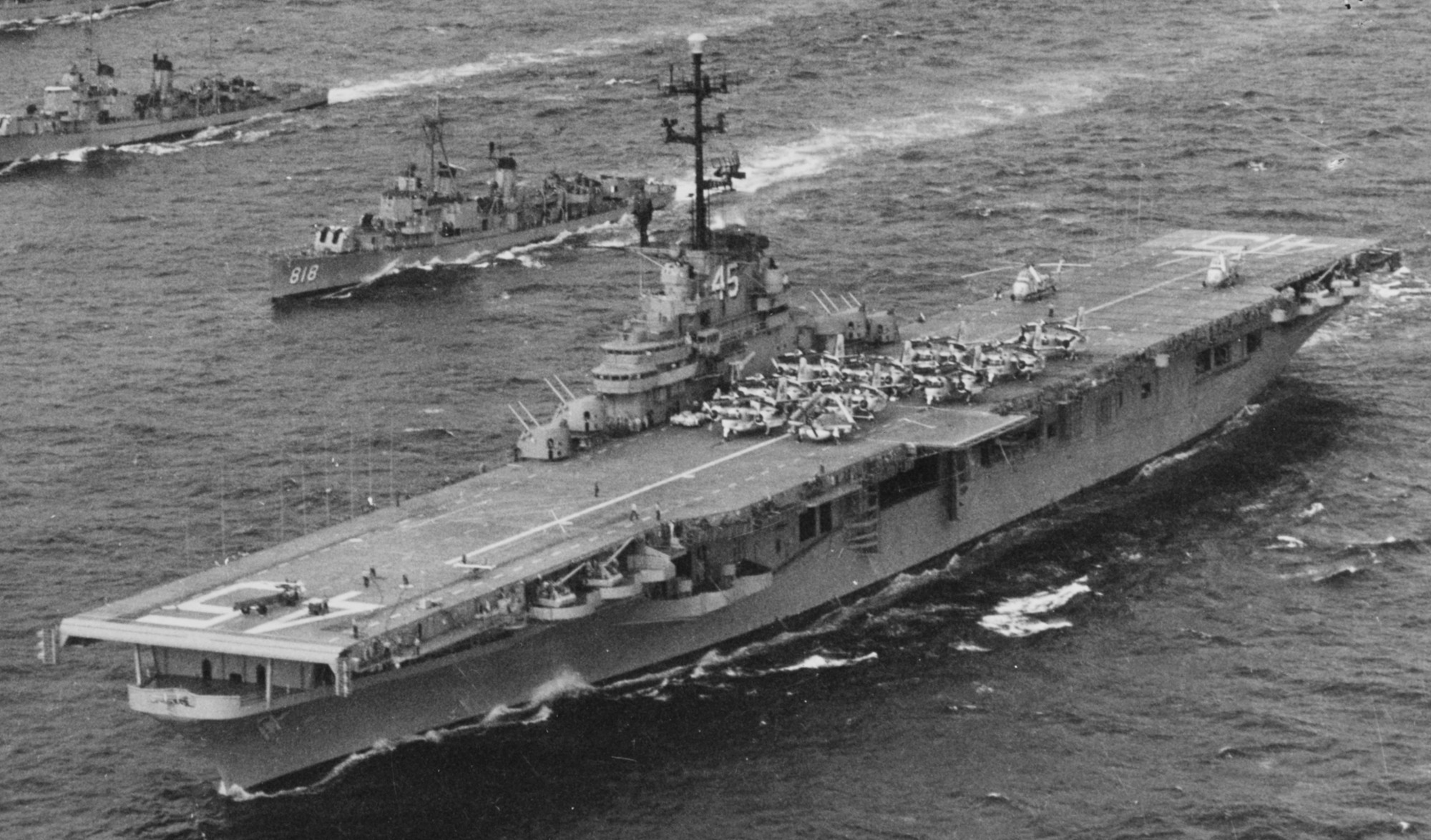 cvs-45 uss valley forge anti submarine aircraft carrier us navy 16 atlantic ocean