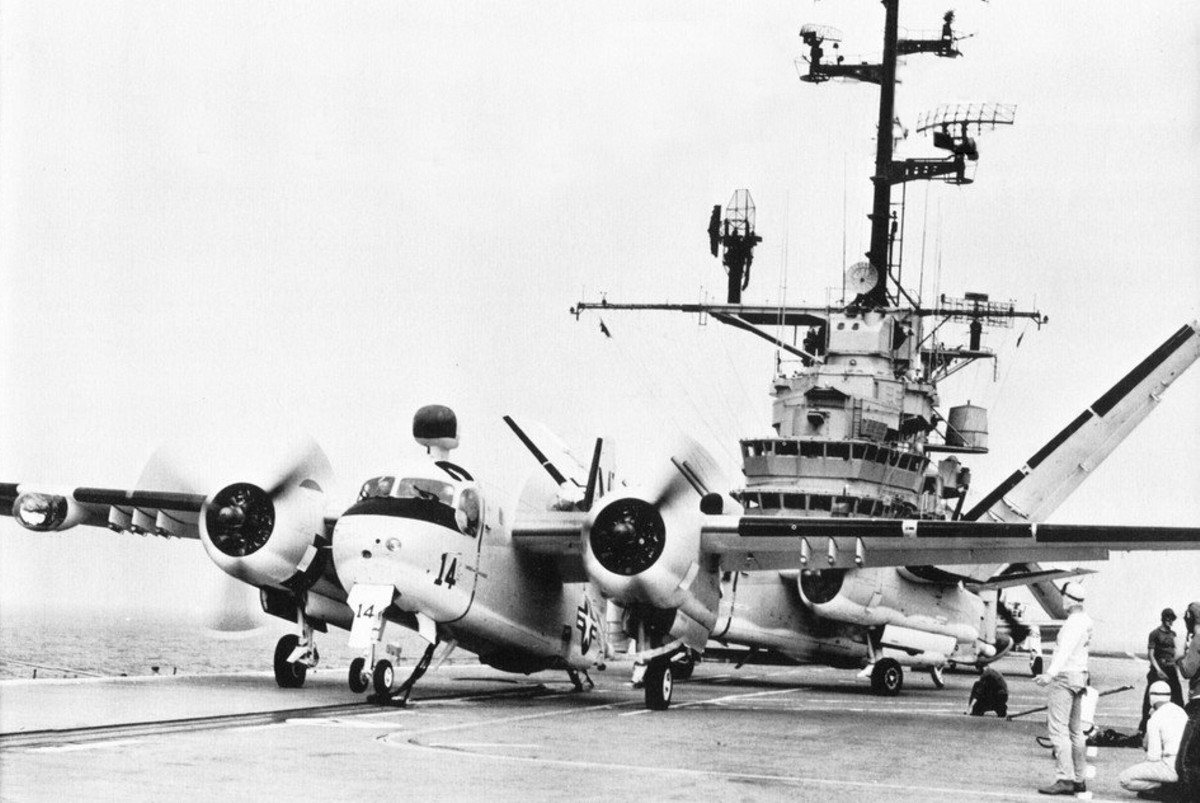 cvs-45 uss valley forge anti submarine aircraft carrier us navy 57 grumman s2f-1 tracker