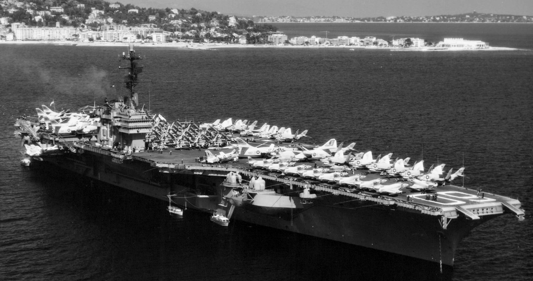 cv-60 uss saratoga forrestal class aircraft carrier air group cvg-3 us navy cannes france 1958 23