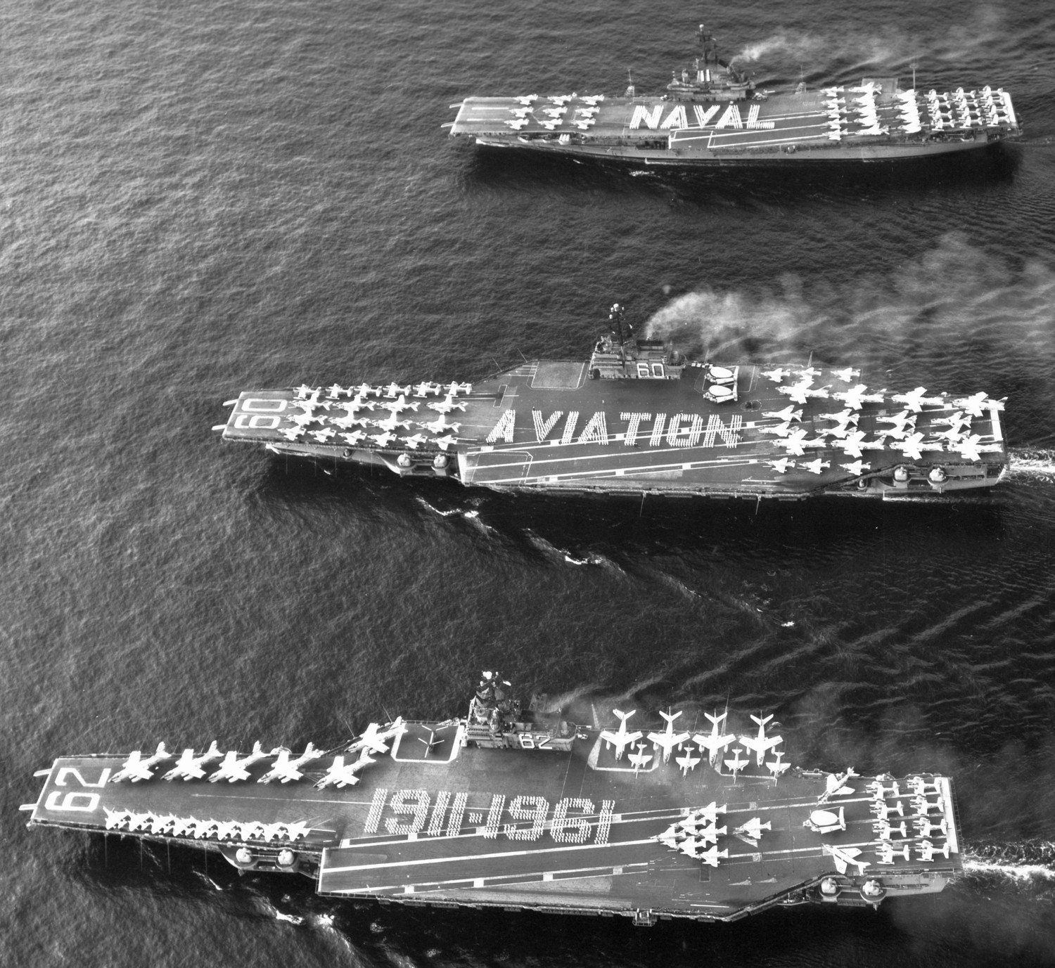 cv-60 uss saratoga forrestal class aircraft carrier air group cvg-3 naval aviation anniversary 50
