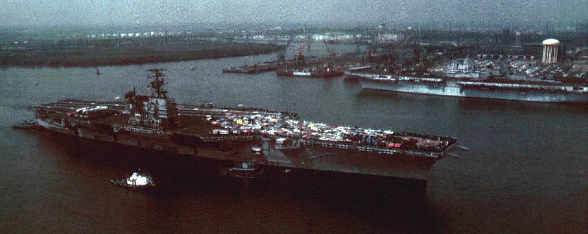 cv-60 uss saratoga forrestal class aircraft carrier philadelphia naval shipyard slep 53