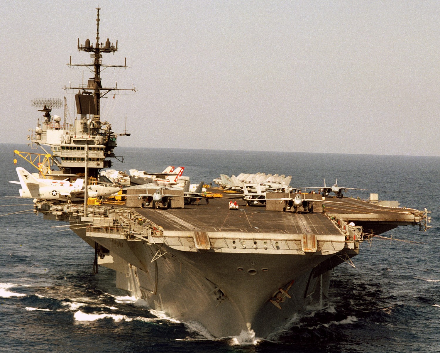 cv-60 uss saratoga forrestal class aircraft carrier air wing cvw-17 us navy mediterranean sea 1985 72