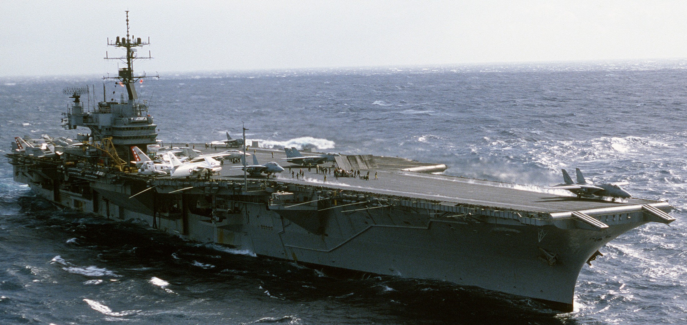 cv-60 uss saratoga forrestal class aircraft carrier air wing cvw-17 us navy 83