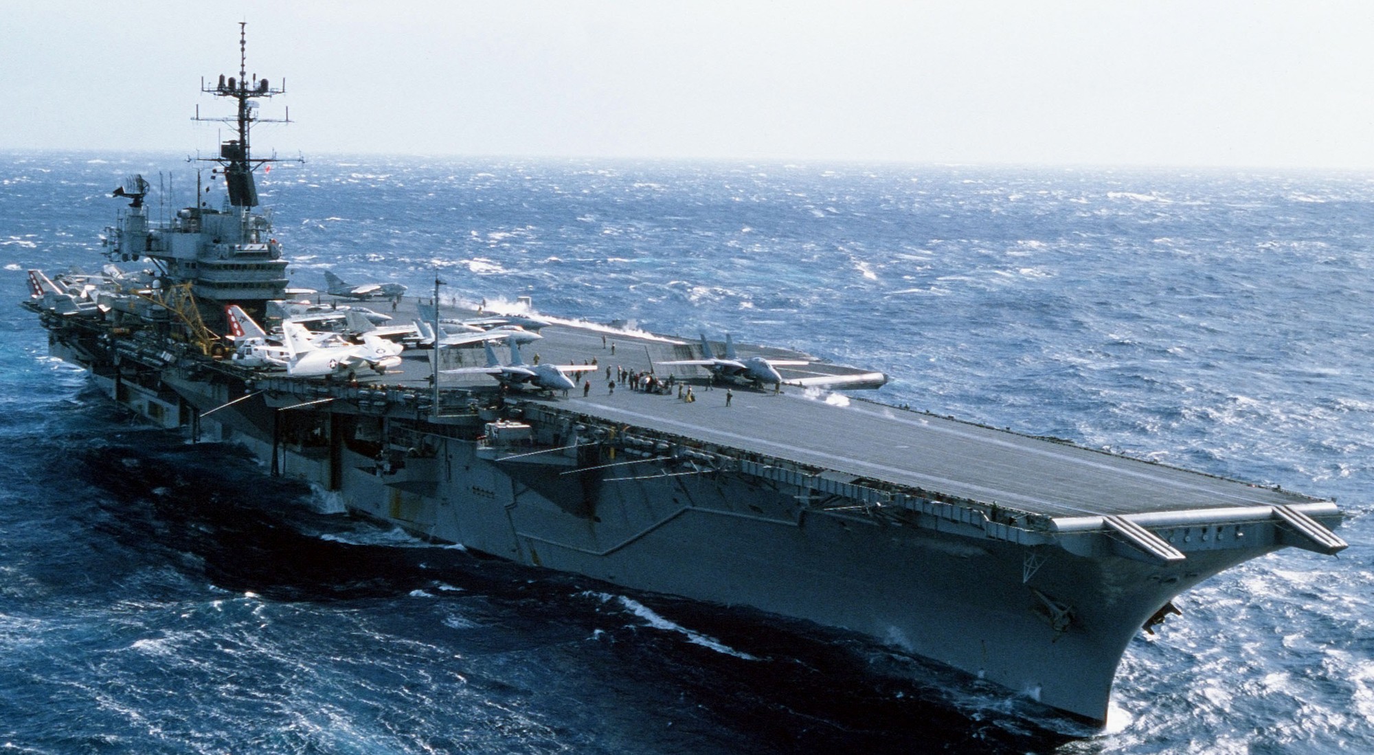 cv-60 uss saratoga forrestal class aircraft carrier air wing cvw-17 us navy 84