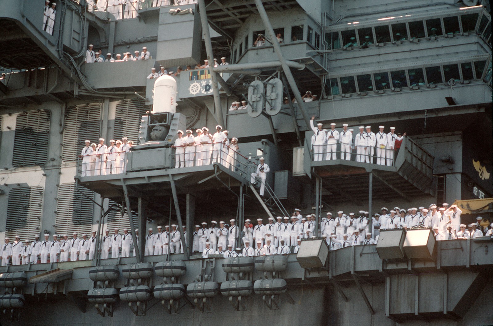 cv-60 uss saratoga forrestal class aircraft carrier us navy returning mayport florida 99