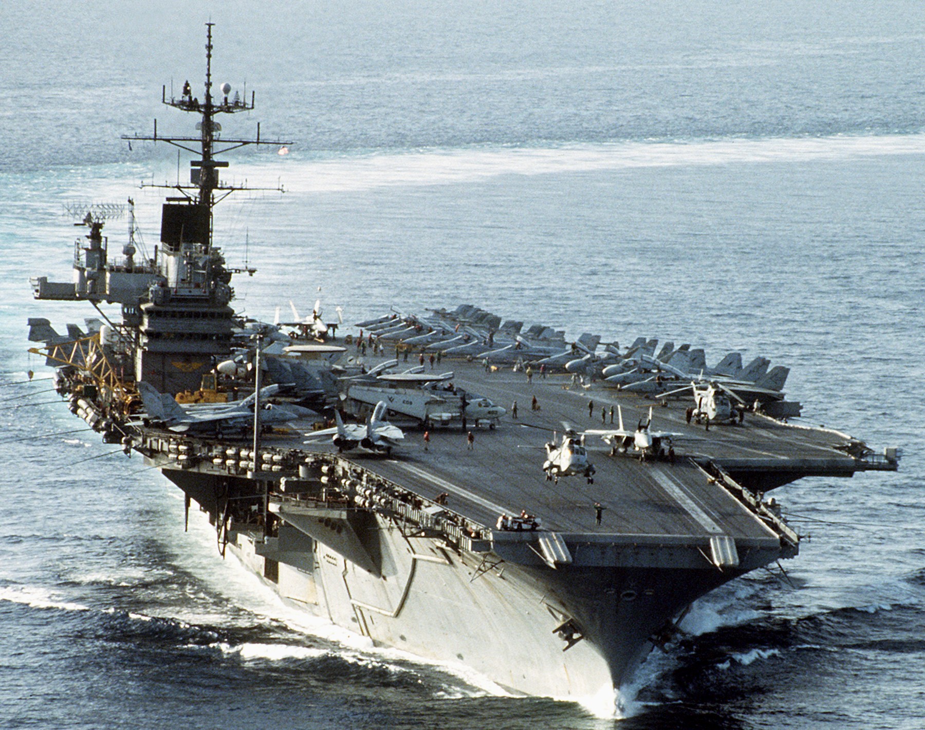 cv-60 uss saratoga forrestal class aircraft carrier air wing cvw-17 operation desert storm shield 1991 116