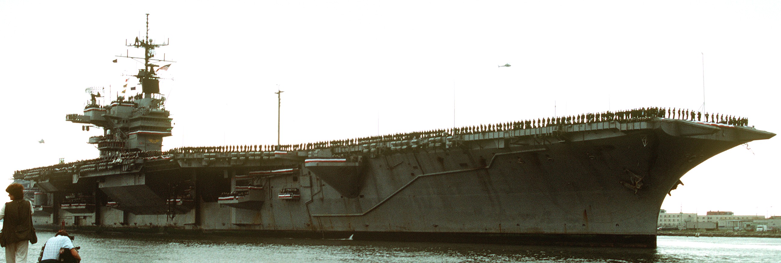 cv-60 uss saratoga forrestal class aircraft carrier us navy return after operation desert storm shield 124