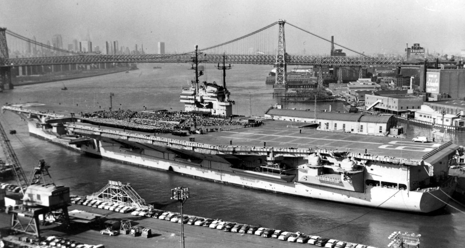 cv-60 uss saratoga forrestal class aircraft carrier us navy commissioning ceremony 1956 150