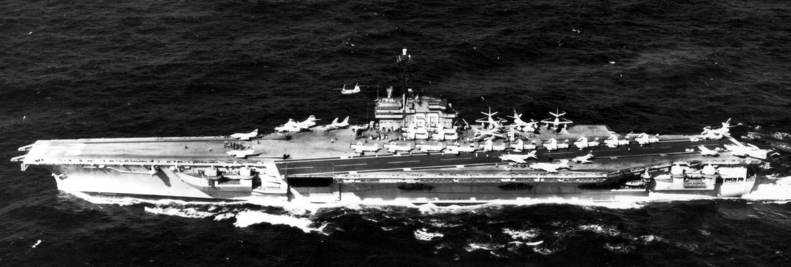 cv-60 uss saratoga forrestal class aircraft carrier air group cvg-7 us navy 155