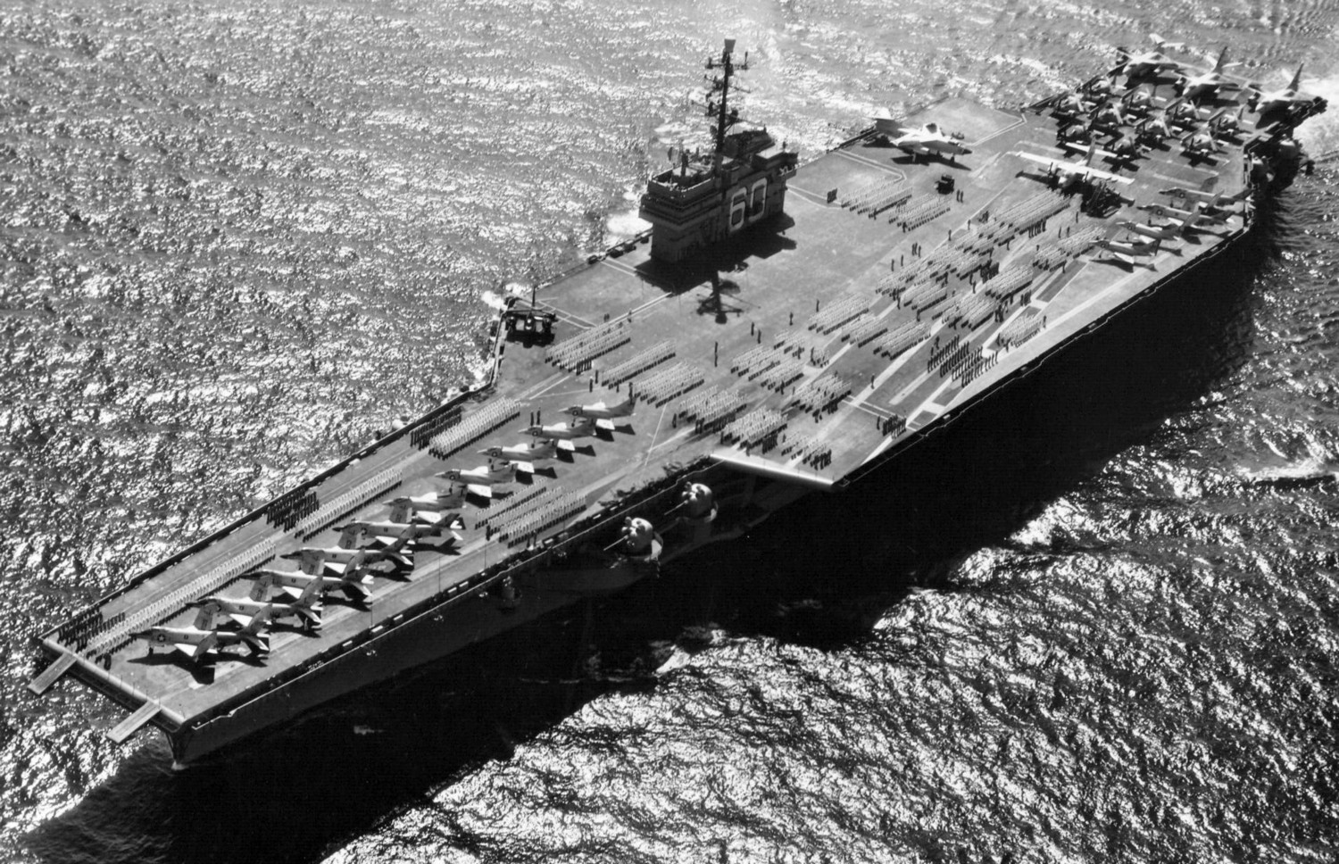 cv-60 uss saratoga forrestal class aircraft carrier air group cvg-7 us navy 156