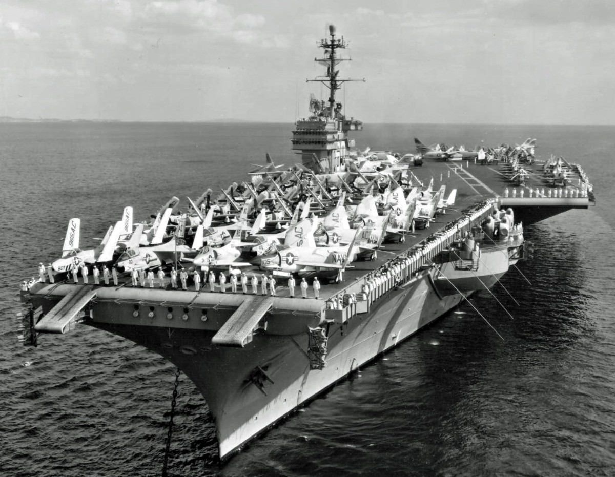 cv-60 uss saratoga forrestal class aircraft carrier air group cvg-3 us navy 162