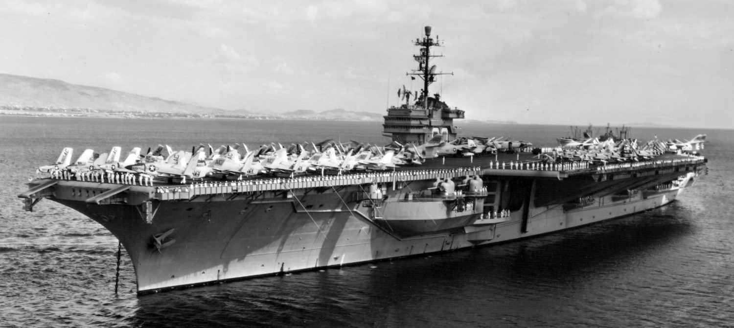 cv-60 uss saratoga forrestal class aircraft carrier air group cvg-3 us navy 164
