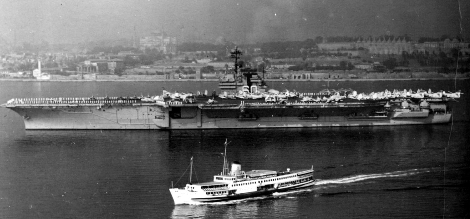 cv-60 uss saratoga forrestal class aircraft carrier air group cvg-3 us navy istanbul turkey 172