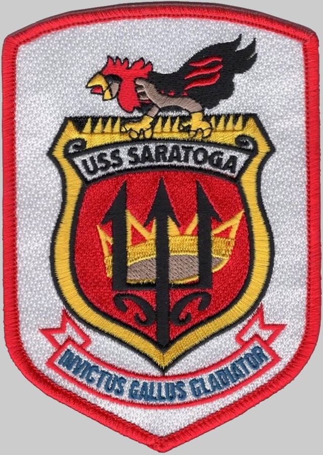 cv-60 uss saratoga insignia crest patch badge forrestal class aircraft carrier us navy 04p