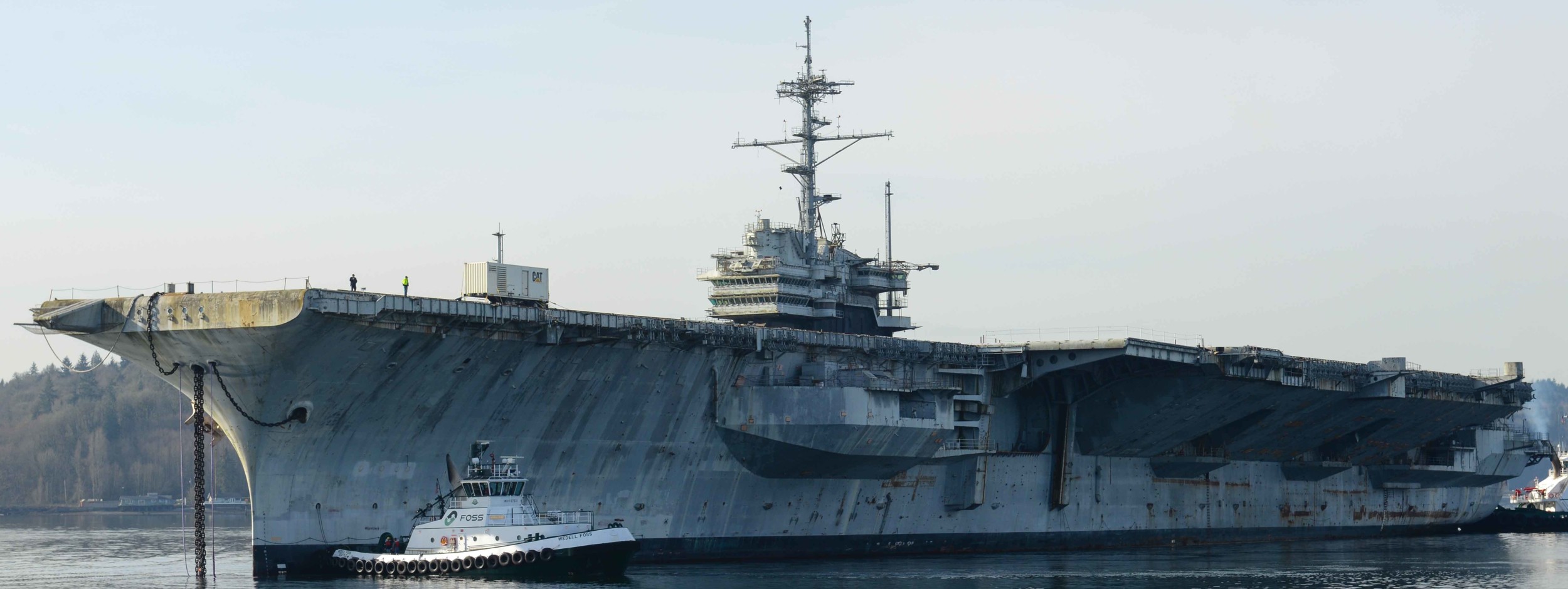 cv-61 uss ranger forrestal class aircraft carrier us navy depart bremerton to brownsville texas 10