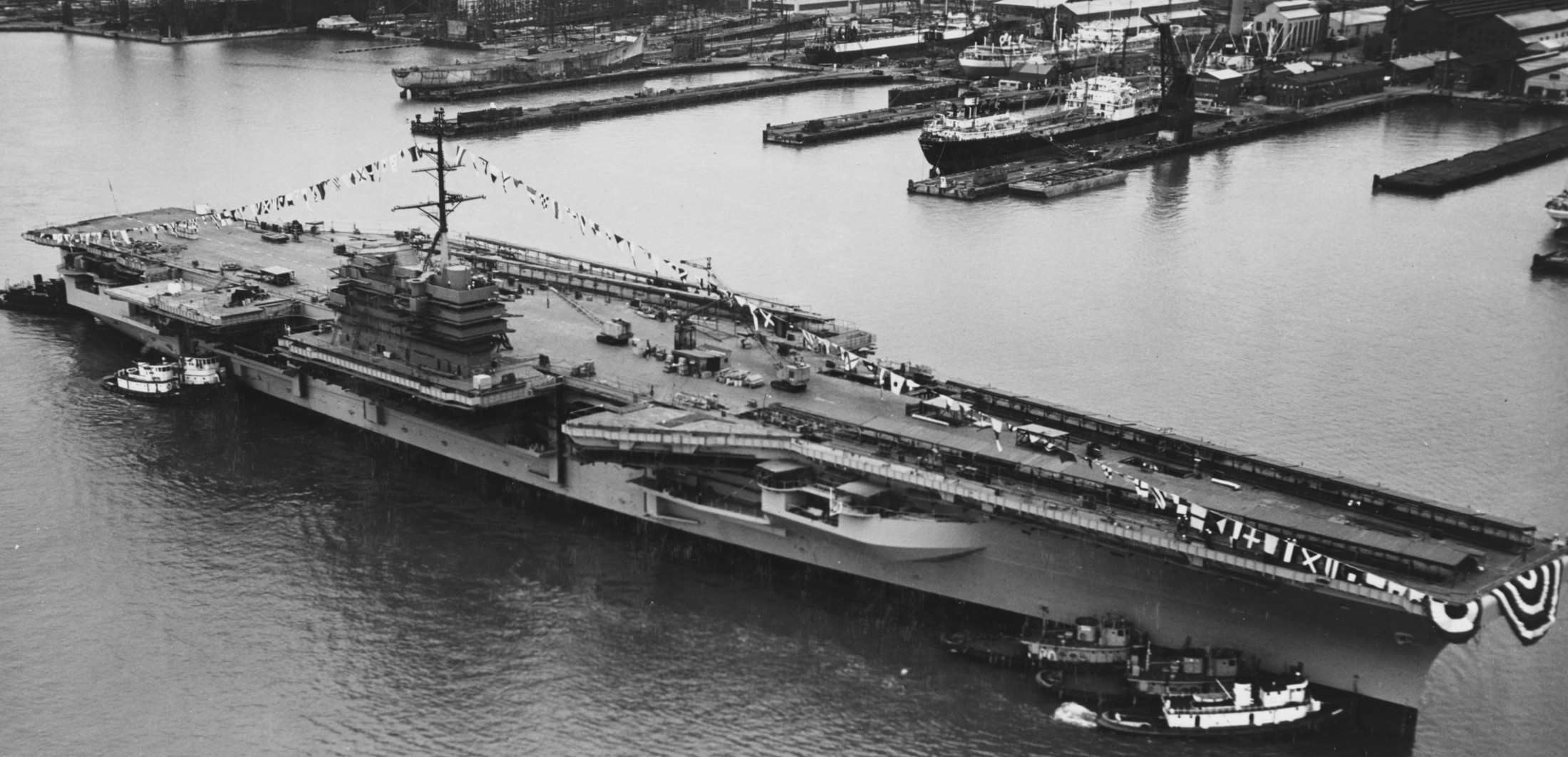 cva-61 uss ranger forrestal class aircraft carrier us navy launching newport news 1956 14