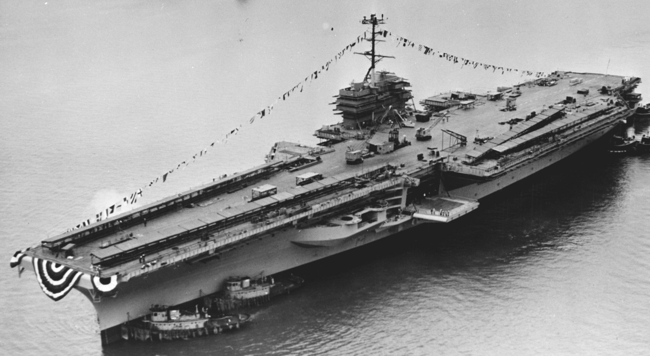 cva-61 uss ranger forrestal class aircraft carrier launching newport news shipbuilding 1956 15