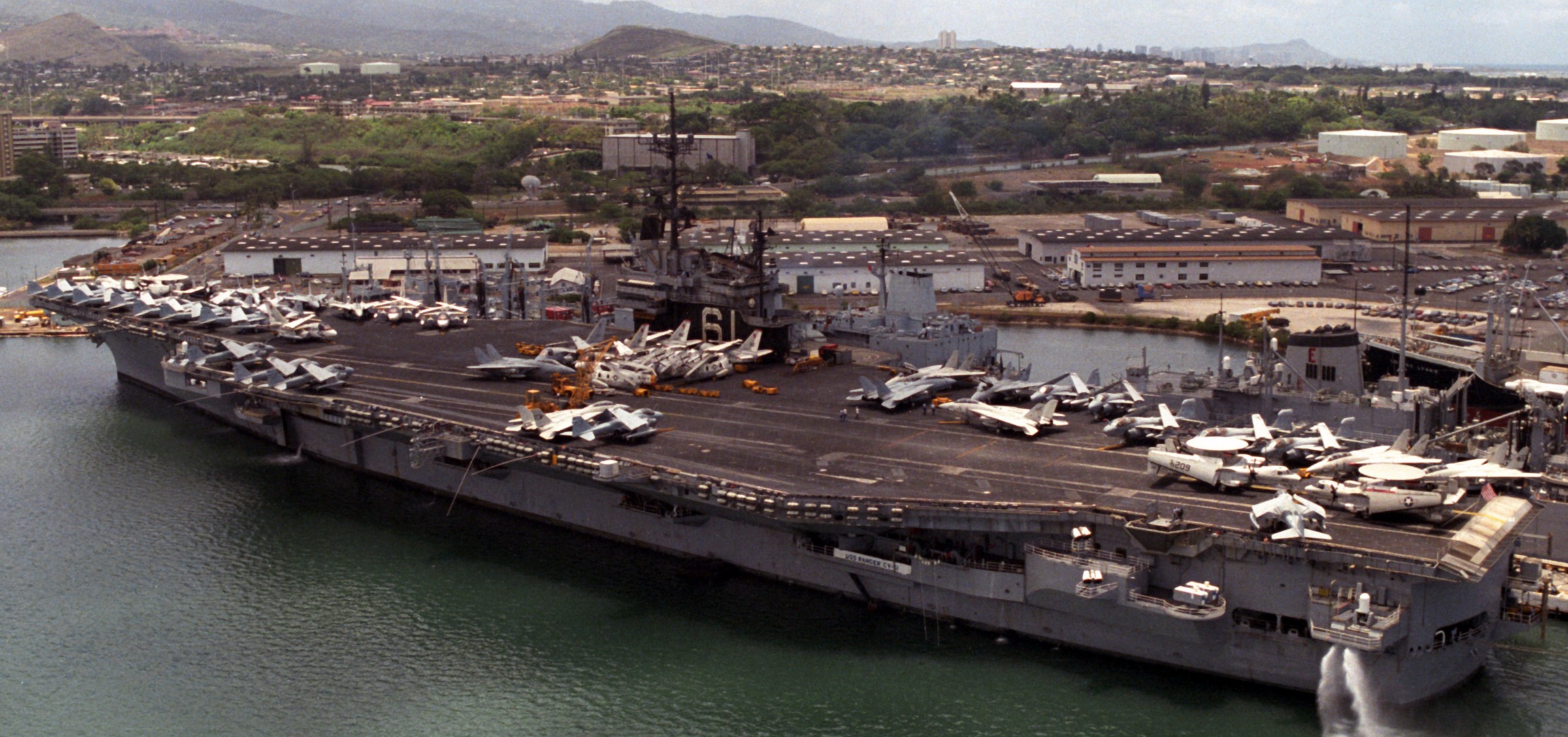 cv-61 uss ranger forrestal class aircraft carrier air wing cvw-2 us navy pearl harbor hawaii 1986 54