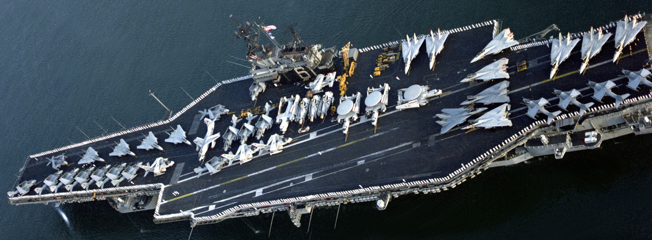 cv-61 uss ranger forrestal class aircraft carrier air wing cvw-2 us navy singapore 1987 56