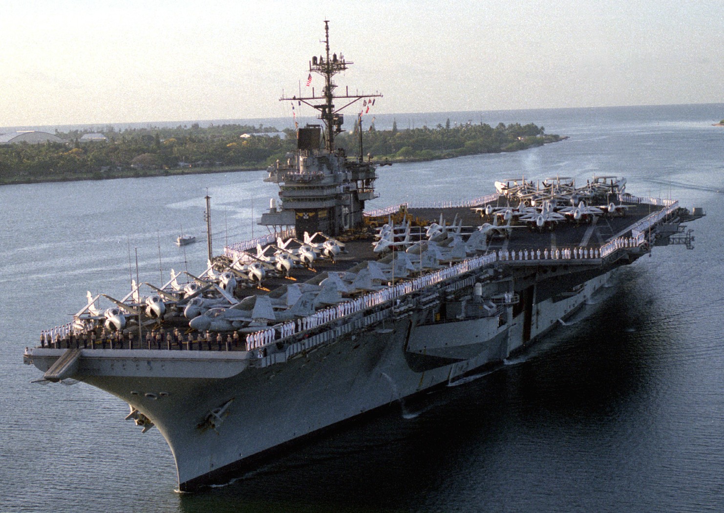 cv-61 uss ranger forrestal class aircraft carrier air wing cvw-2 us navy pearl harbor hawaii 1989 77