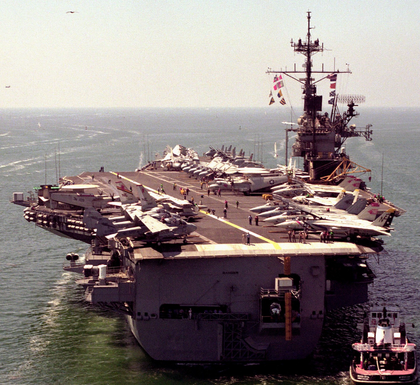 cv-61 uss ranger forrestal class aircraft carrier air wing cvw-2 us navy nas north island california 82